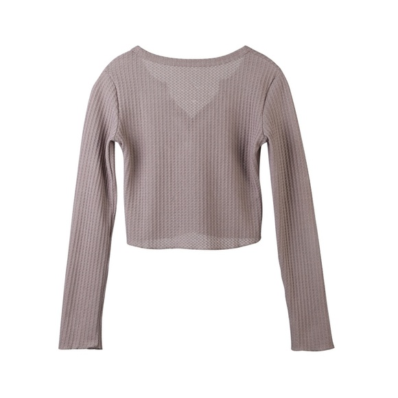 V-Neck Crop Top Knit - Picture 4 of 5